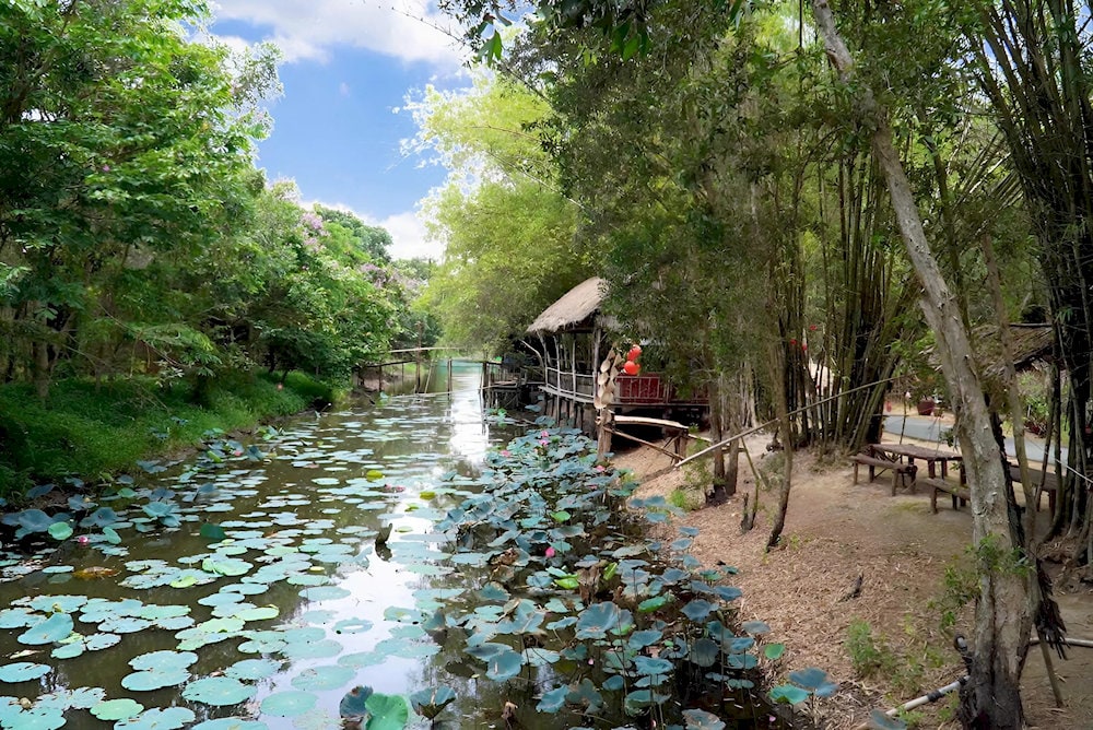 Chòi nghỉ ven con rạch